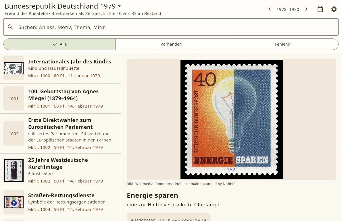 Desktop: Markenliste links, Marke mit Themenkarte rechts