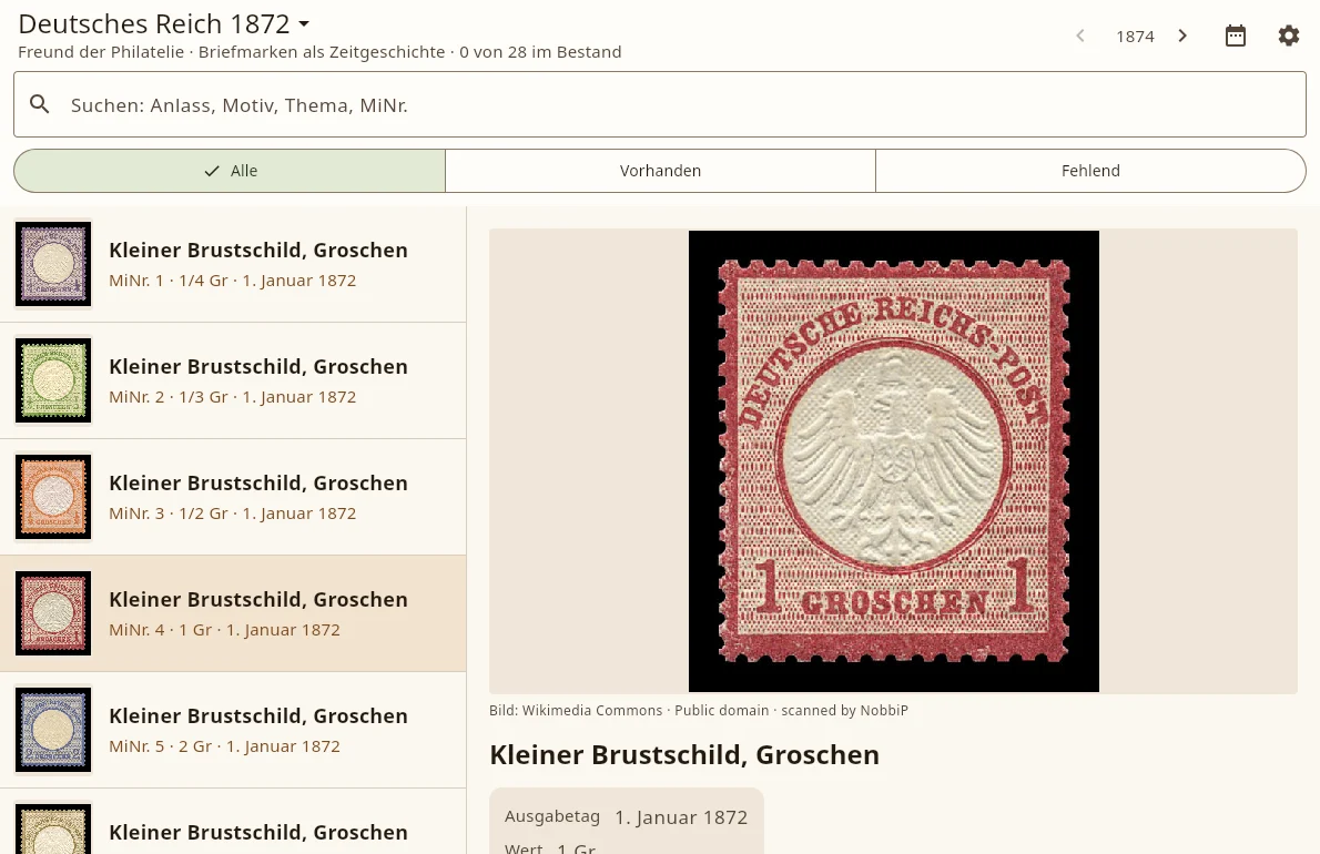 Deutsches Reich 1872, Kleiner Brustschild